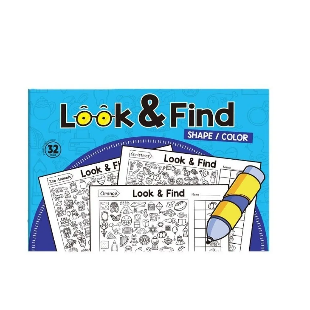 Children's Look and Find Visual Perception Coloring Book - 32 Pages of Fun and Focus