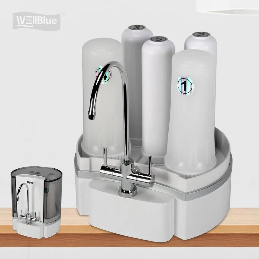 

Hot Sale Kitchen Use 5 stages Countertop 0.01um Alkaline UF Water Purifier
