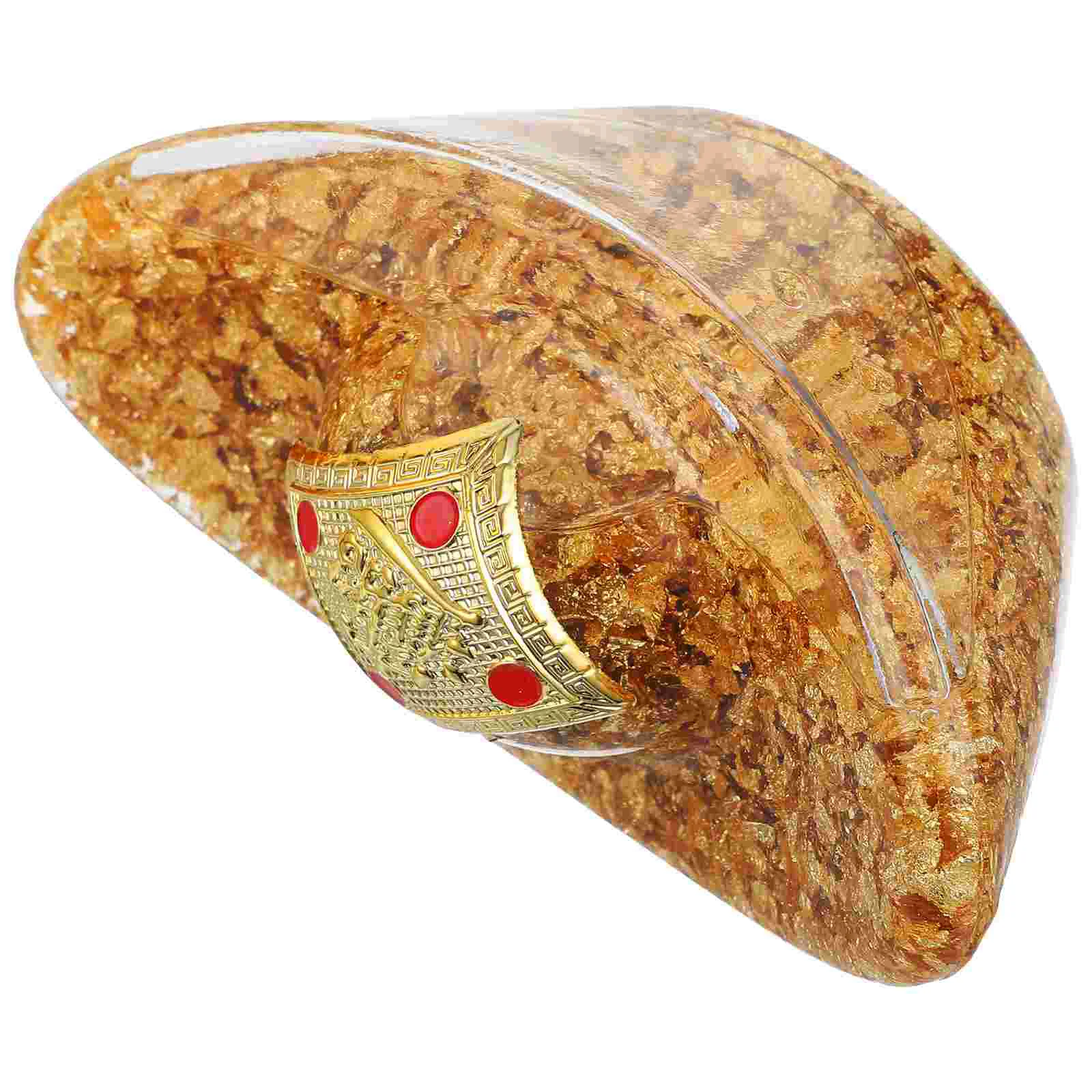 

Lucky Ornaments Crystal Ingot Carving Figurine Desktop Decor Gold Modeling Shaped Adornment Figurines Statue Office