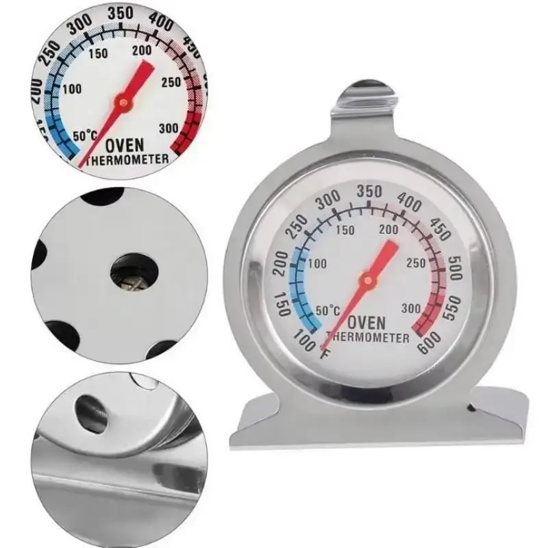 Food Temperature Stand Up Dial Oven Thermometer Stainless Steel Gauge Gage Large Diameter Measuring Appliance Kitchen Tools