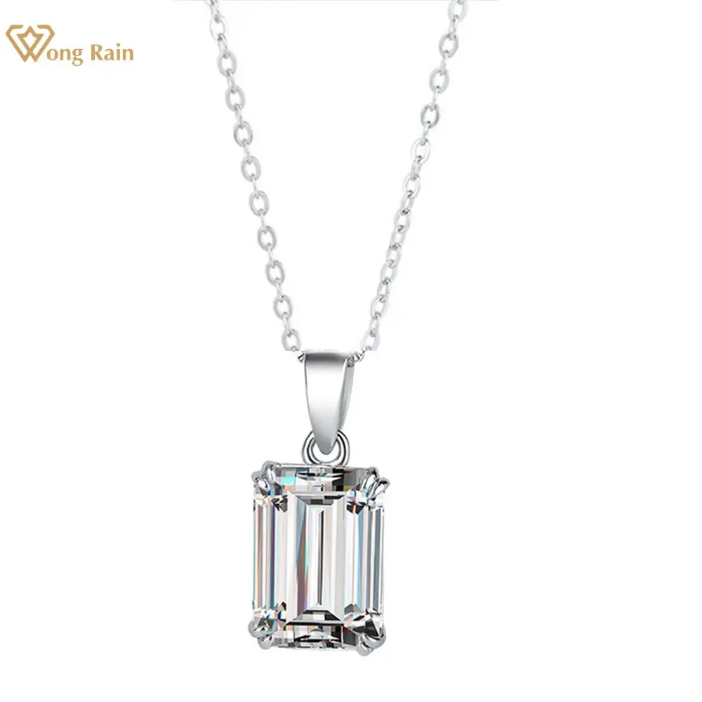 Sarah O The Mary Louise Emerald Cut White Sapphire Necklace