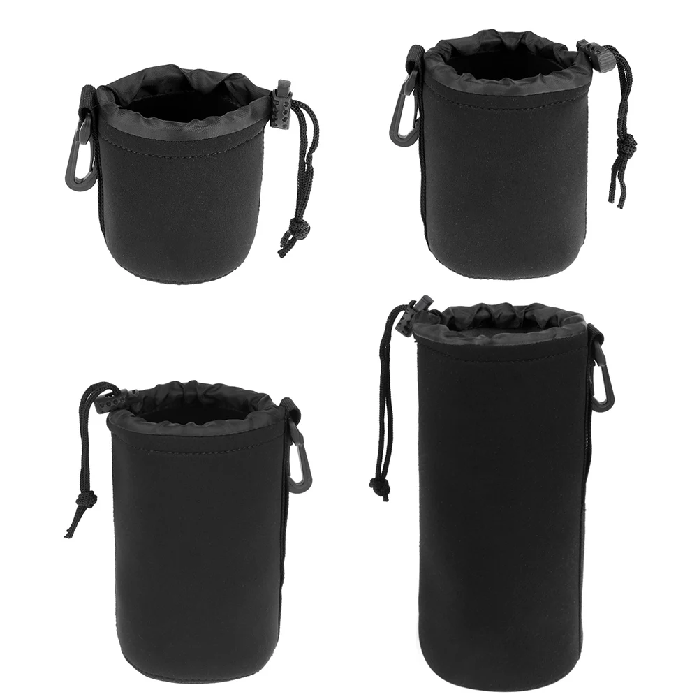 Lot De 3 Pochettes De Voyage Pour Objectifs Appareil Photo - Néoprène Noir