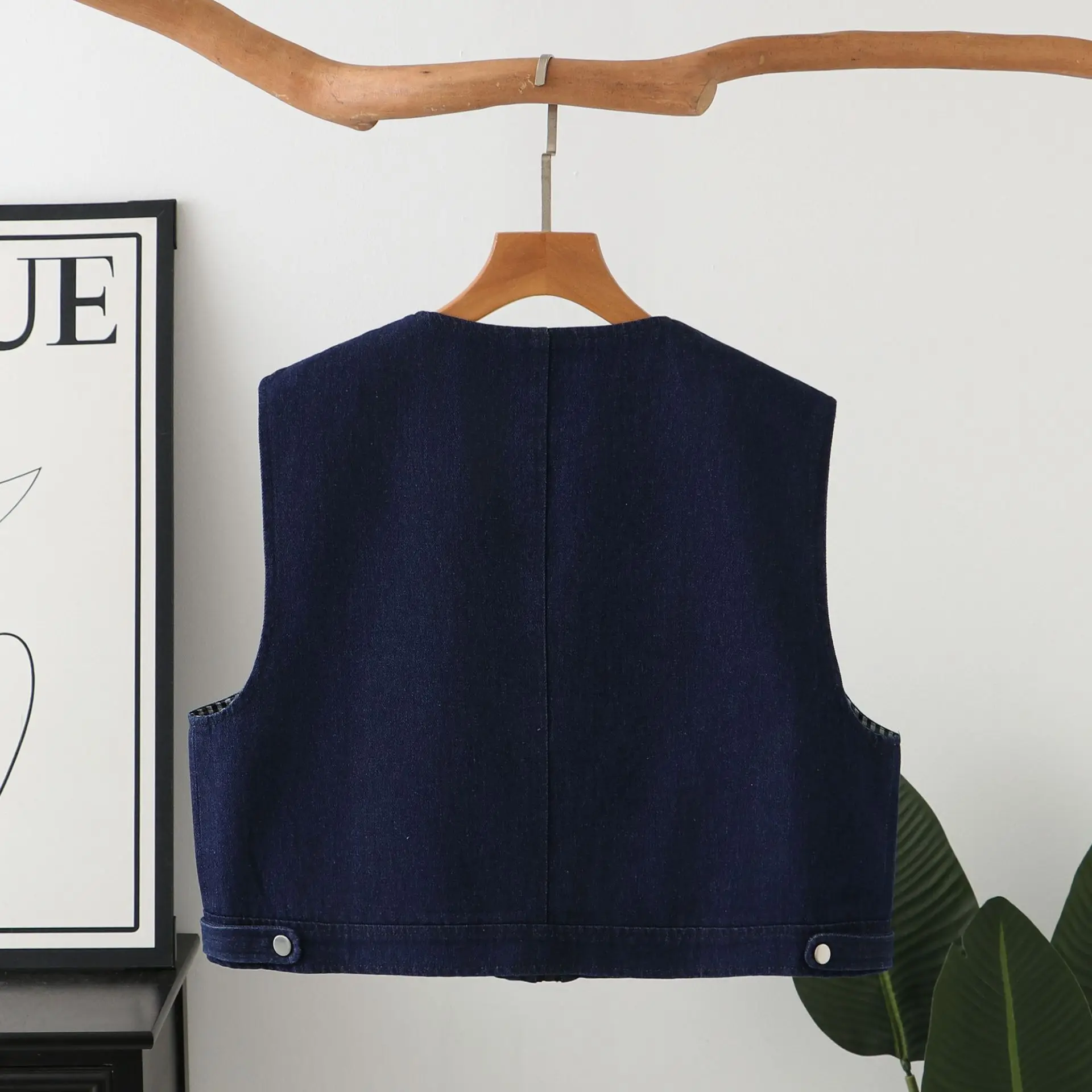 XXXXL Fashion Plus Size Women's Short Denim Vest New Autumn Stylish And Casual Waistcoat 1394