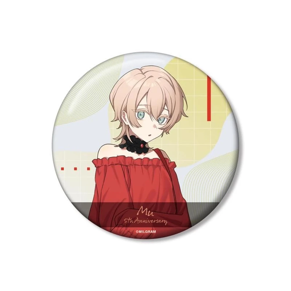 58mm 애니메이션 MILGRAM 사쿠라이 하루카 ESXJacklope 시이나 마히루 코스프레 의상 배지 핀 SPTE 틴플레이트 브로치 소품 크리스마스 선물 ?