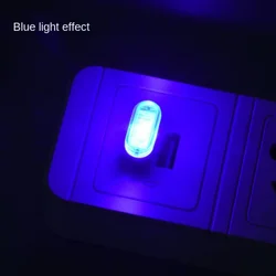 Compact USB LED Interior Atmosphere Light - Portable Neon Decorative Lamp with Plug and Play Functionality (Blue Light)