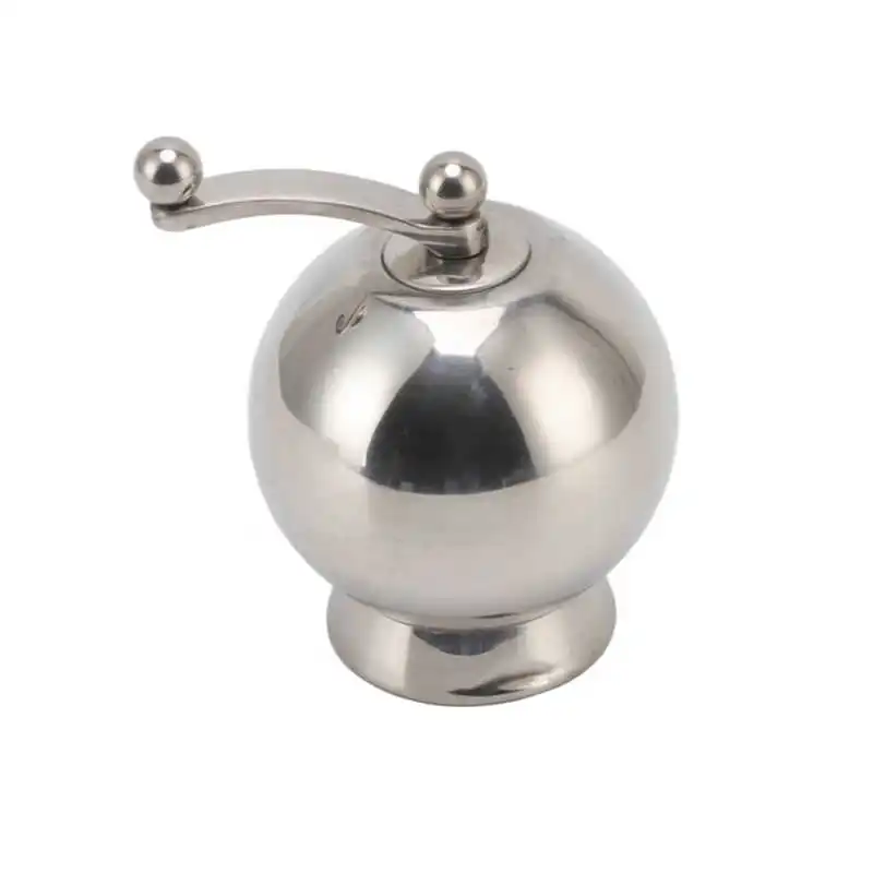 Pepper Grinder with Long Crank 304 Stainless Steel Round Hand Cranked