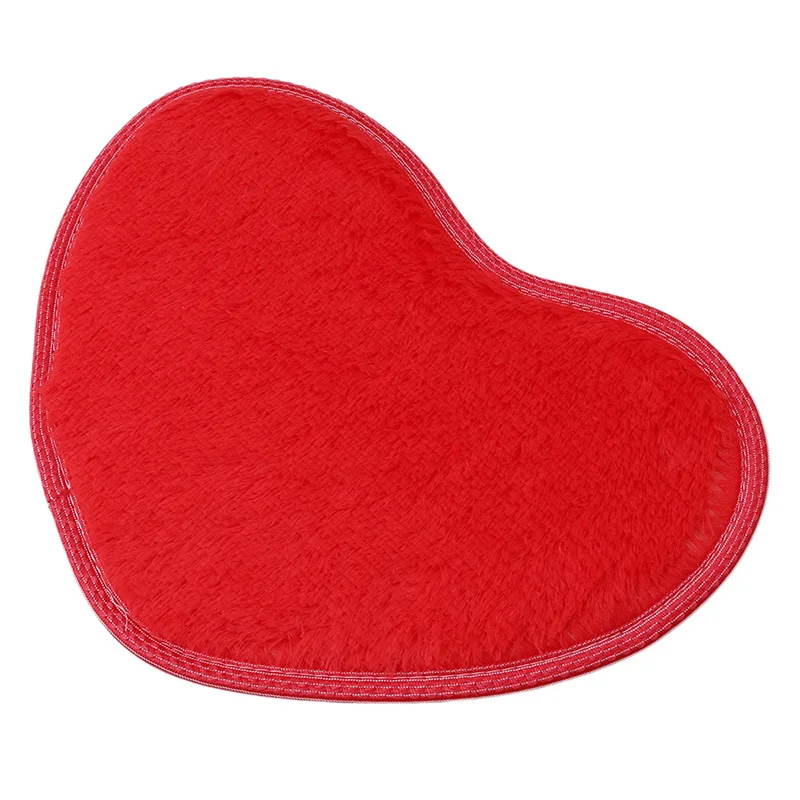 30*40cm Love Heart Shaped Doormat Non-Slip Soft Microfiber Fluffy Bathroom Floor Area Rug For Bedroom Mat Carpets Living Room floor mat plush rug decorative carpet plush carpet non slip carpet floor cushion