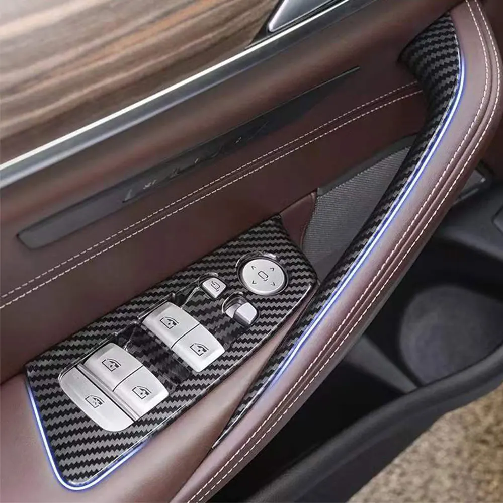 2/4pcs links rechts Kohle faser Innen türgriff Innen verkleidung Verkleidung für BMW 5er M5 G30 G31 F90 2014-2016 2017 – Detail 10
