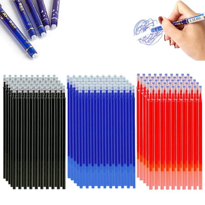 75pcs/set 0.5mm Erasable Gel Pen Friction Vanishing Magic Pen 3-color Gel Pen - Blue/Black/Red Writing Office Supplies School