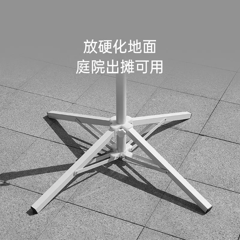 Holder Outdoor Sunshade Stall Big Umbrella Base Four-Leg Fixed Iron Frame Seat Pier Folding Cross Stand Bracket