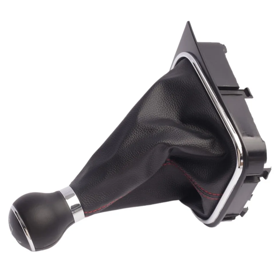 1K0711113 New 5 Speed Gear Shift Knob With Leather Boot For VW Mk6