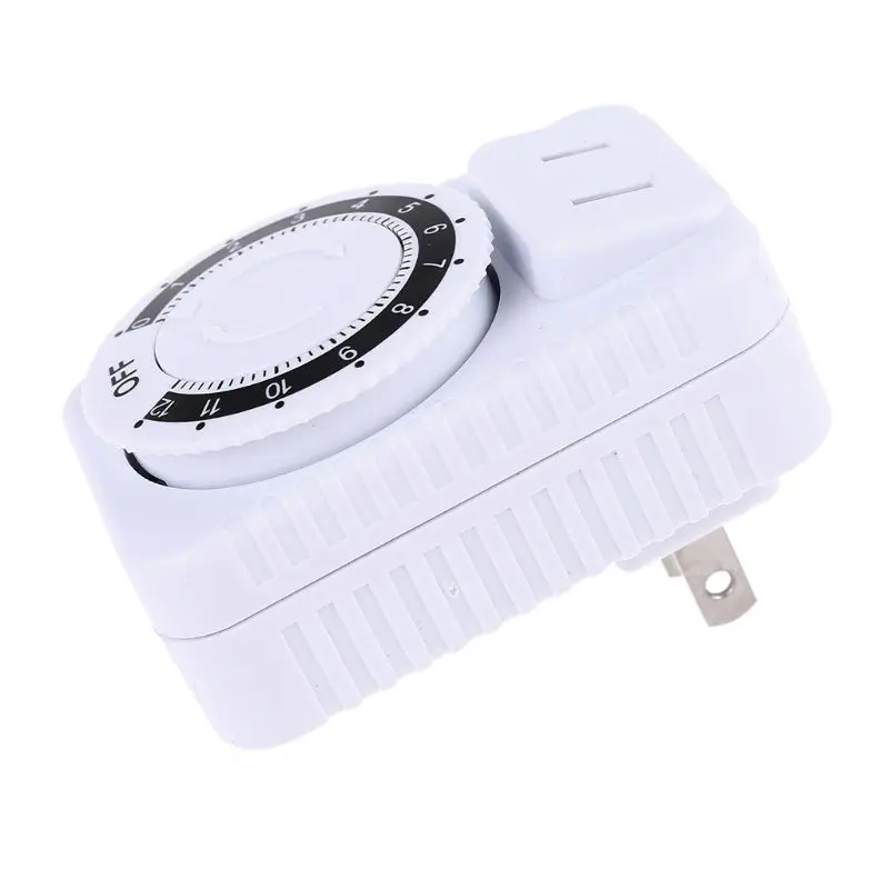 AC 110V 12 Hour Mechanical Switch Timer Socket For Home Appliances Control Motorcycle Charging Timer US Plug 4