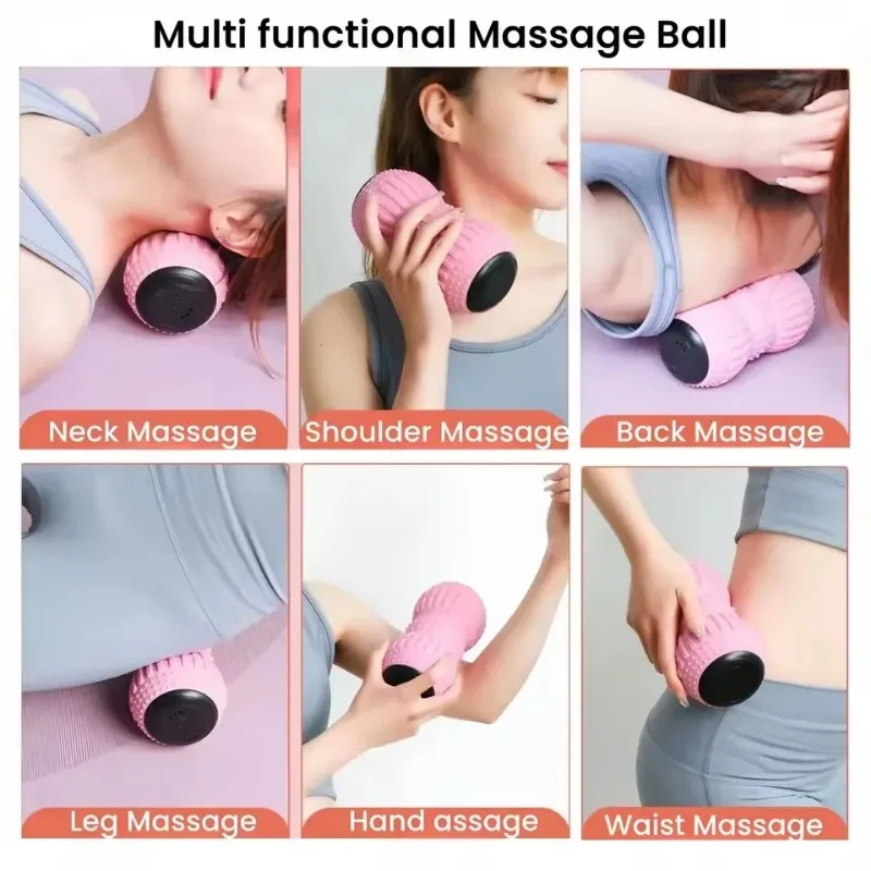 Yoga Balls Electric Fascia Ball Peanut Ball Vibration Massage Shoulder Neck Waist Leg Muscles Relaxation Fitness Massager