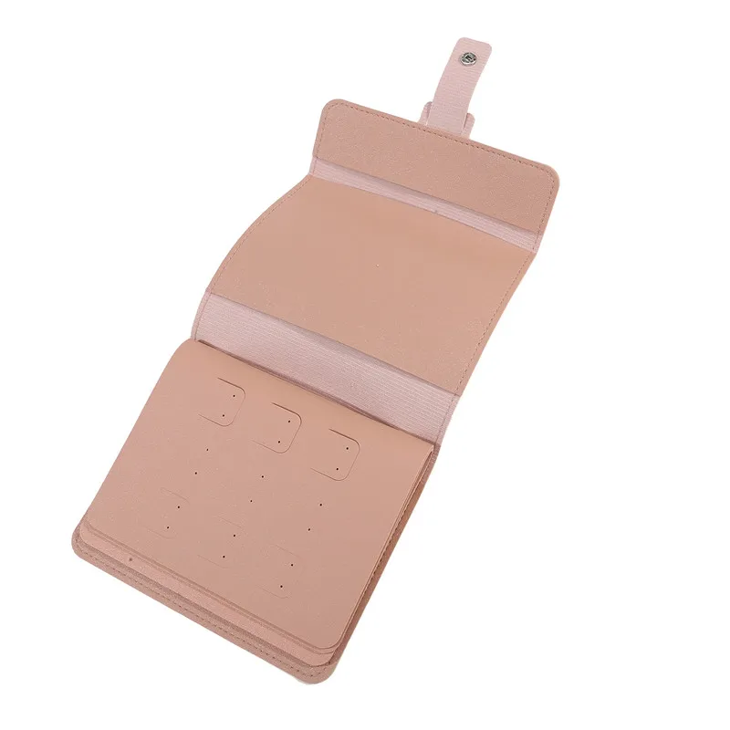 Travel Jewelry Organizer | 1PC PU Leather Ear Stud Storage Bag, Multi-Layer Jewelry Org... - SKU PESB1858 - UGI Packaging