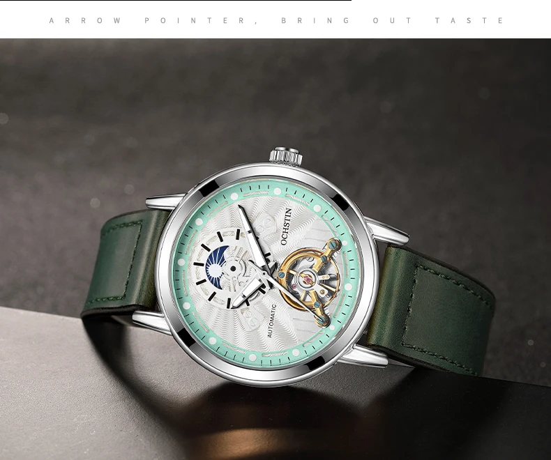 Men's Automatic Mechanical Watch With Tourbillon And Open Heart_voghion.com