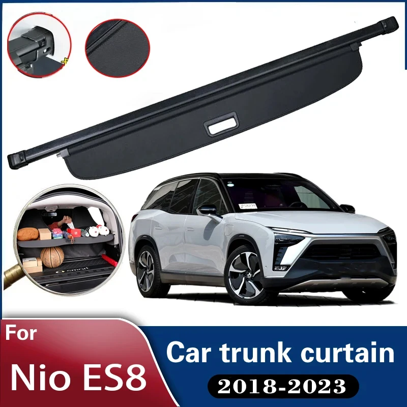 

Car Anti Peeping Trunk Curtain For Nio Es8 2018-2023 Trunk Curtain Covers Rear Rack Partition Shelter Rtractable Accessories