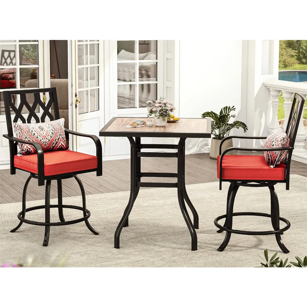 

Барный стол 32 дюйма, высота внутреннего дворика, коридор, набор из 2 предметов уличной садовой мебели, красное кресло для отдыха на природе, полный диван