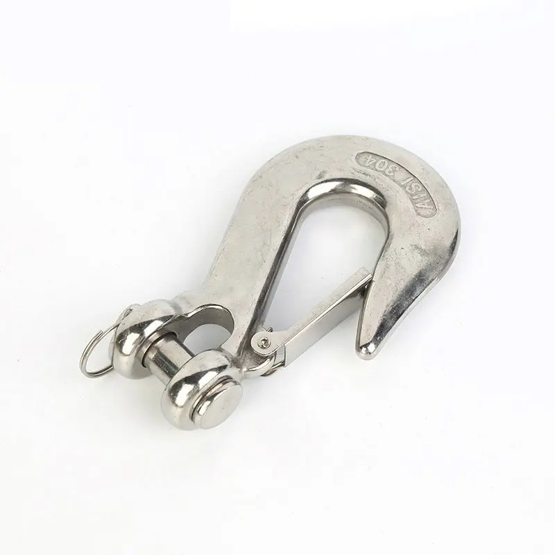 1/4 Chain Hook Chain Rope Fittings 650kg Safety Hook With Latch - 304 ...