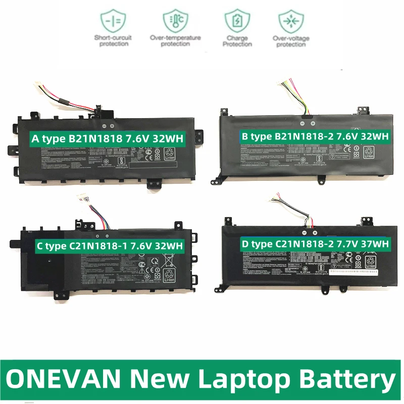 ONEVAN-New-C21N1818-B21N1818-B21N1818-2-B21N1818-3-Battery-For-ASUS ...