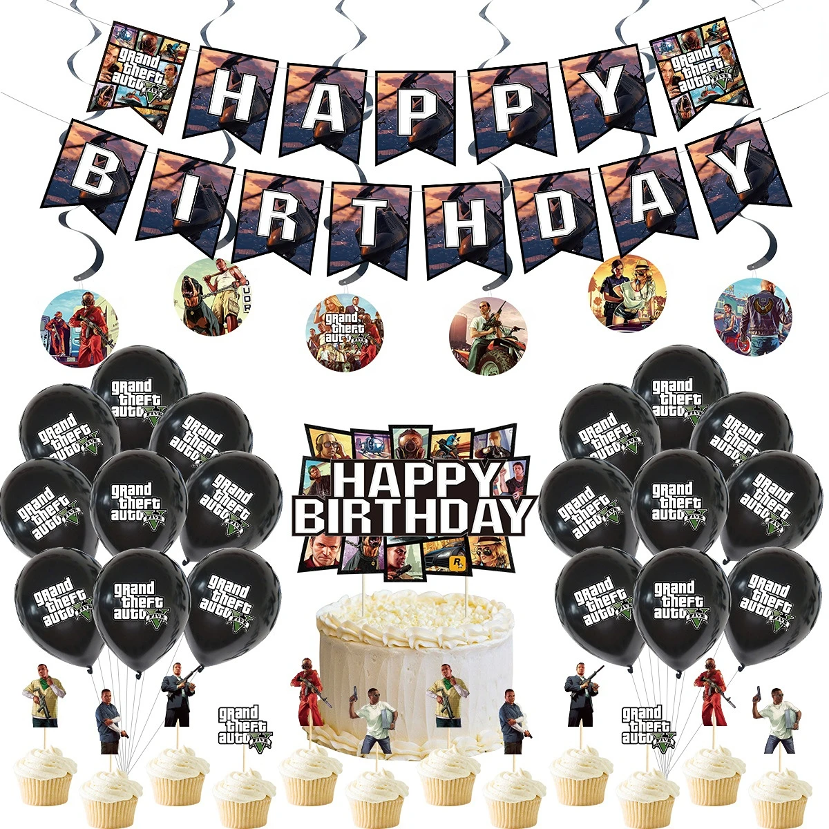 Grand Theft Auto Decorations Grand Theft Auto Gta Gta5 Gta Birthday