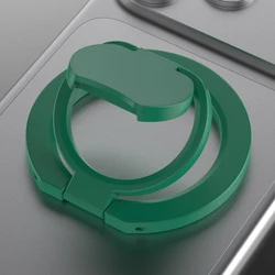 Dual - Sided Magnetic Phone Ring Holder and Kickstand - Portable and Folding Phone Stand (Dark Green)