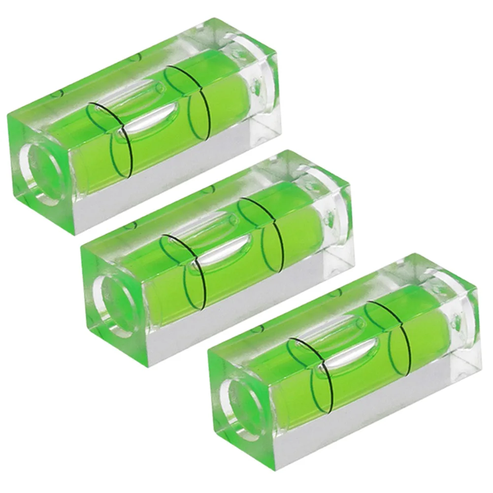 

3Pcs Set Mini Square Spirit Level Bubble High-Precision Small Levels 15x15x40mm For Home Handicraft Display & Storage Tools