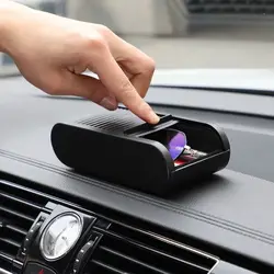 Universal Car Console Organizer with Lid and Telescopic Coin & Glasses Holder (As Picture)