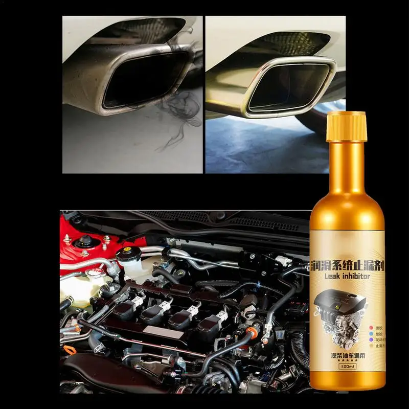 Engine Oil Leak Sealer 120ml Oil Burning Leak Repair Lubrication Sealing Liquid Seal Activator Stop Agent Reduces