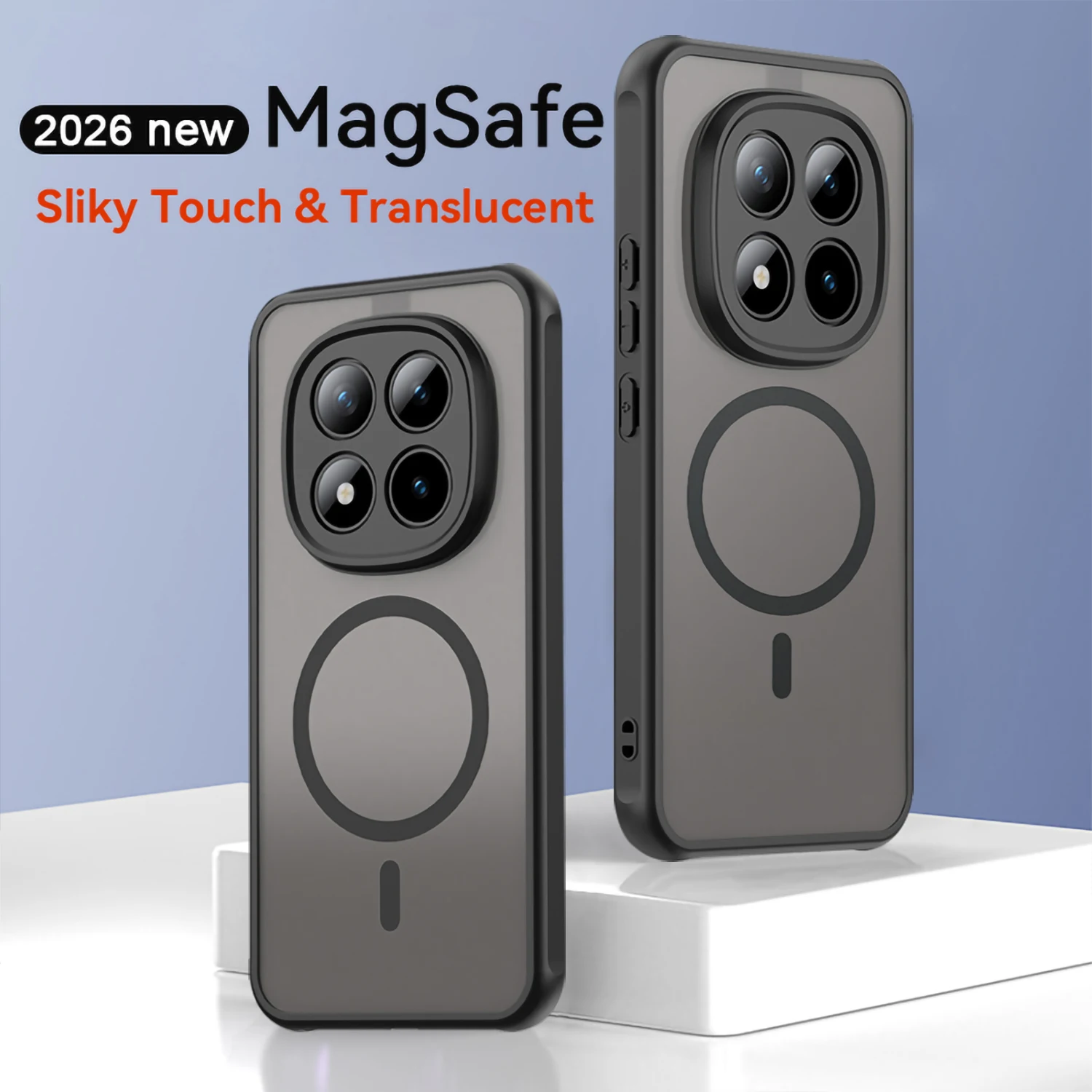 Magnetic Luxury Shockproof Wireless Matte Translucent Phone Case