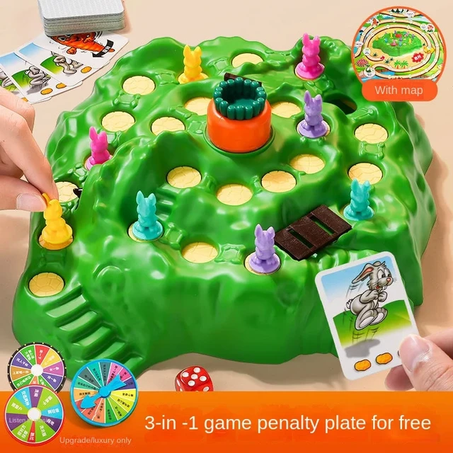 Rabbit Trap Puzzle Toy for Children, Dual Play, Jogo de Tabuleiro