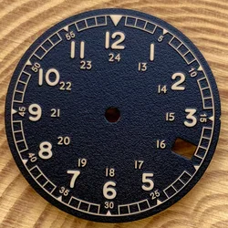 Enhanced Pilot Style Watch Dial with Luminous Hands and Date Texture - 29mm Automatic Movement (Only black dial-2)