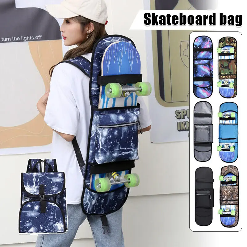 Foldable Skateboard Backpack Durable Skateboard Bag Men and Women Sports Waterproof Longboard Backpack Outdoor Sport Accessories
