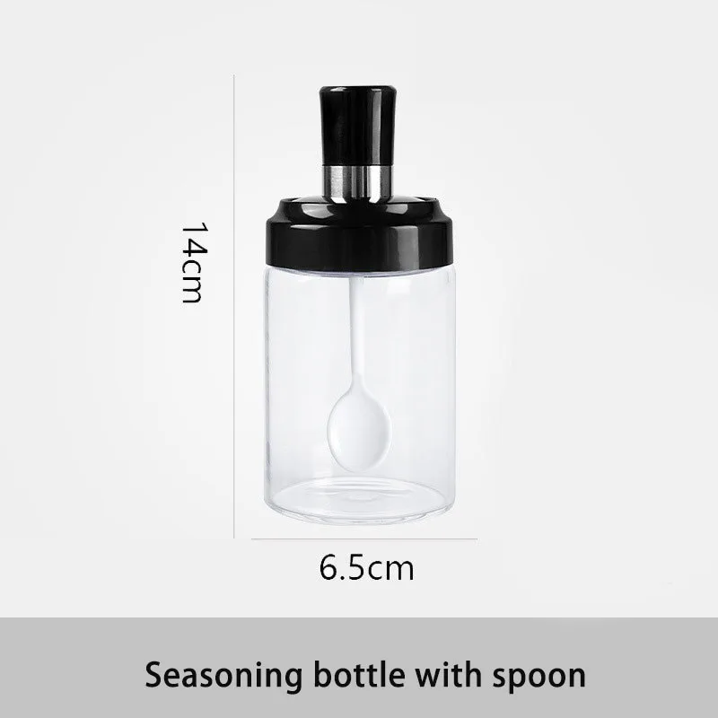 Transparent Spice Tank Automatic Opening and Closing Plastics for Filling Seasoning Oil Salt and Vinegar 10Pc 250ml
