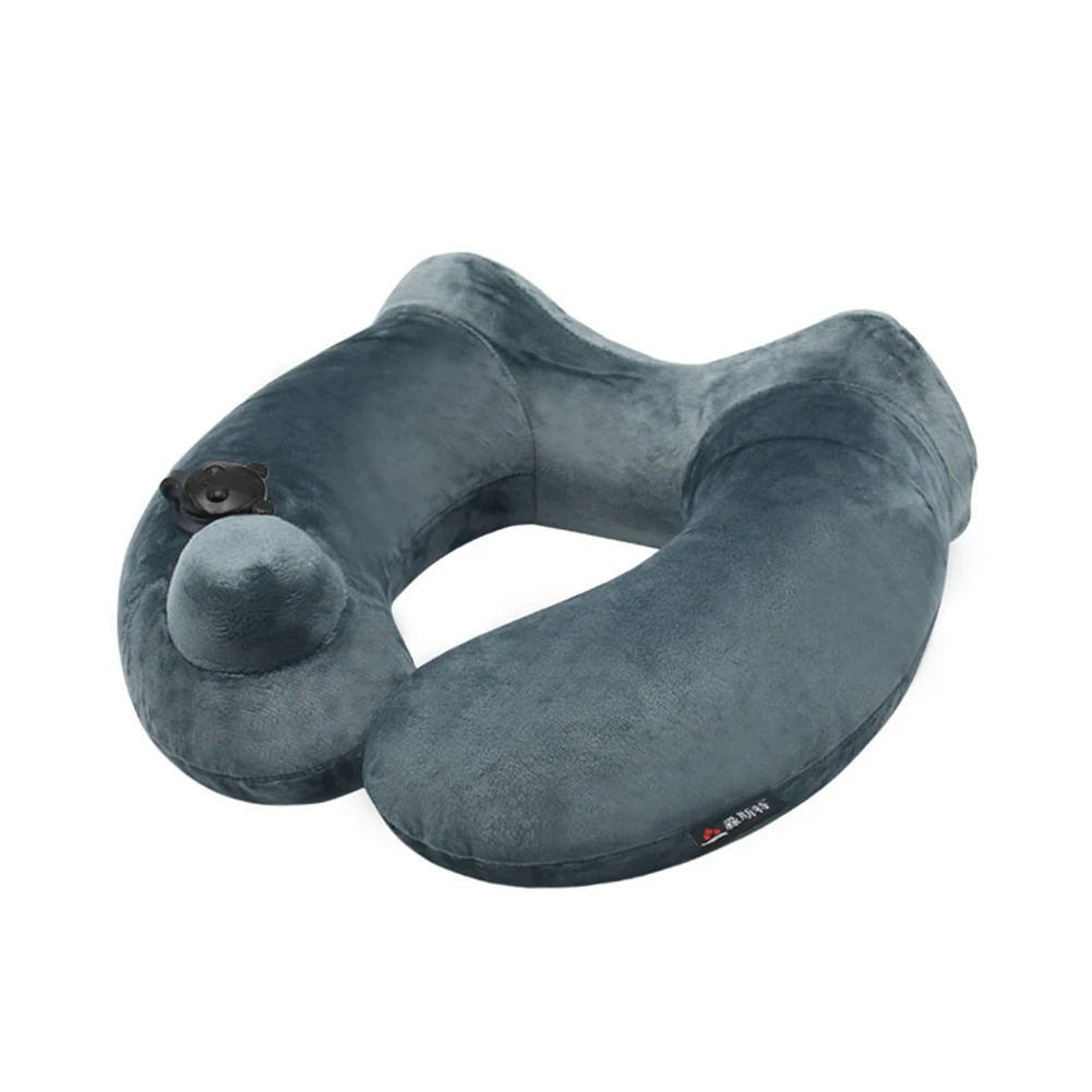 Cuscino Collo Gonfiabile Ergonomico per Viaggi Blu