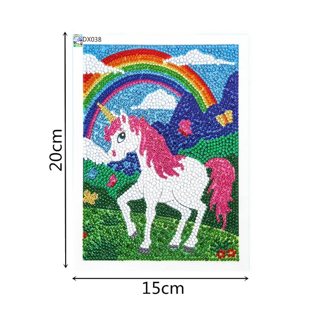 18pcs Artificial Diamond Painting Kits For Kids Diamond Art Cartoon Orc  Sticker Craft With Gem Tool