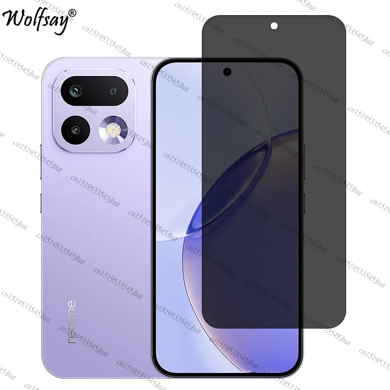 Anti-Spy Tempered Glass Privacy Screen Protector with Camera Protection, 6.78-inch