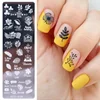 Heallor Nail Printing Plate Flower Leaf Image Template Lace Flower Cat Geometric Animal Template Nail Art Seal DIY Nail Art Temp 3
