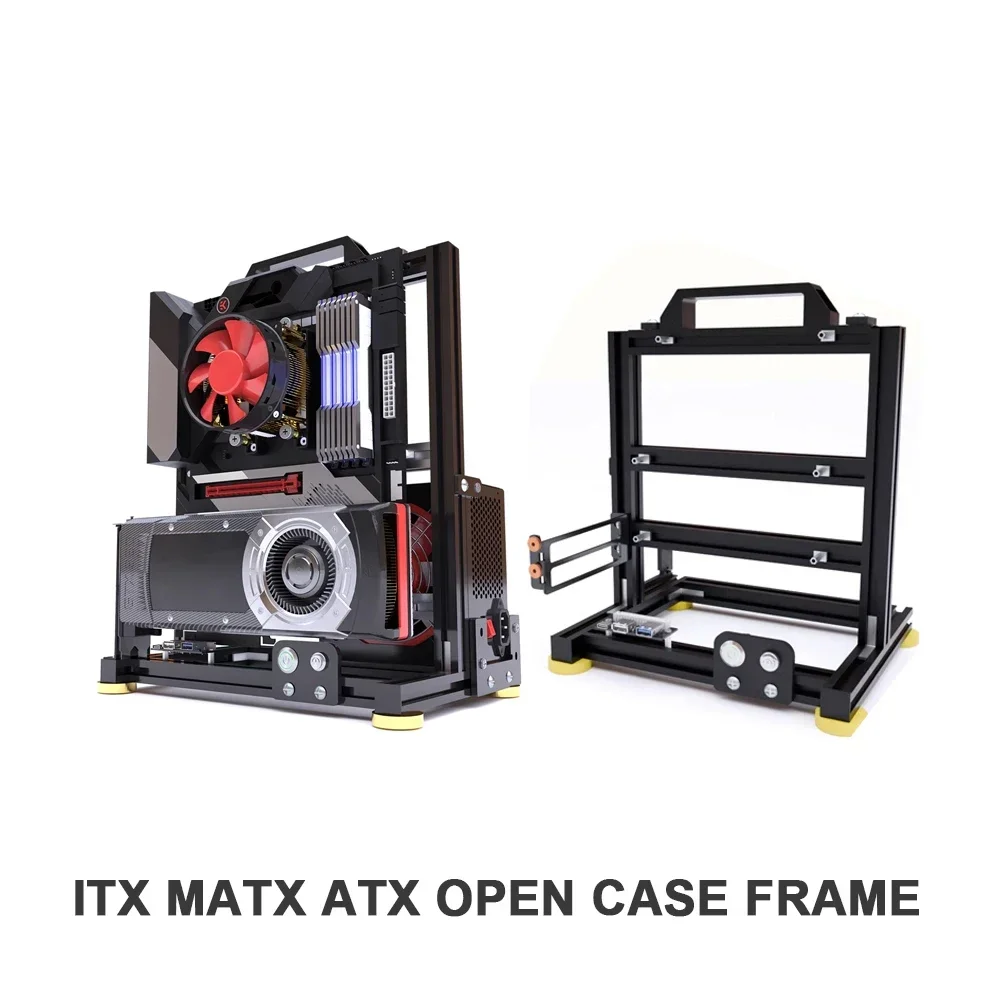 ITX MATX ATX Gamer Cabinet MOD Desktop PC Case Open Frame Rack Water Cooler Computer Gaming Chassis Vertical Personality DIY PC Case