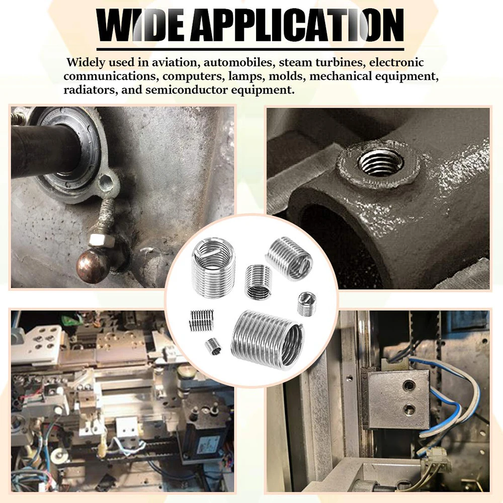 300 قطعة سلك المسمار الخيوط إدراج الفولاذ المقاوم...