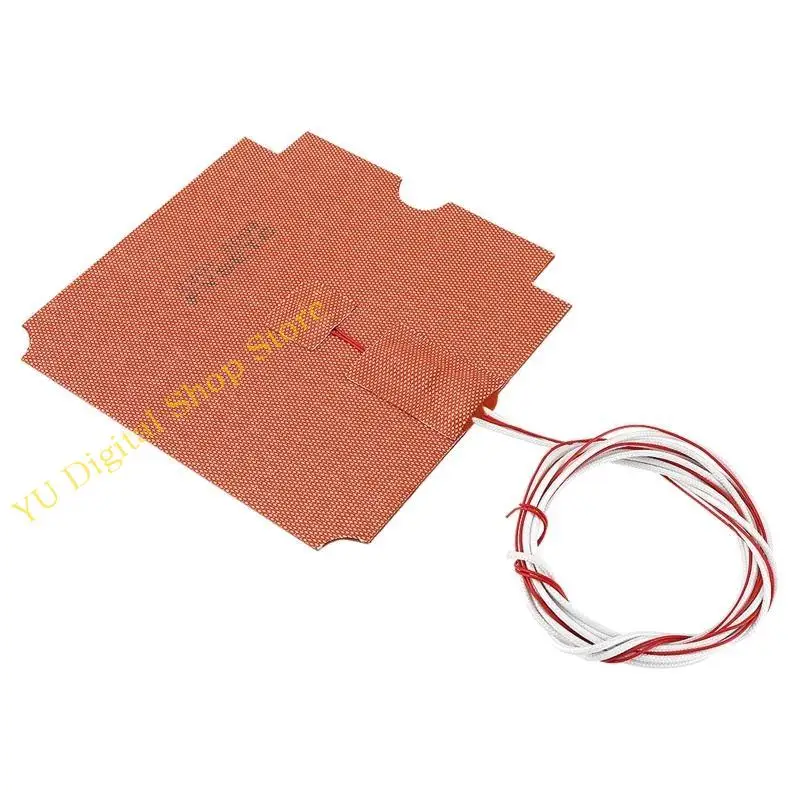 96BA 500W Silikonkautschukheizungsmattenmatten 110 V 220 V mit NTC 100K Thermistor Strong Klebstoff für 3D -Druckerteile – Detail 7