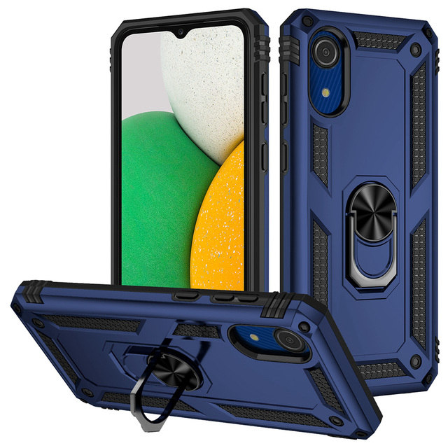 Shockproof Armor Case for Samsung A03 Core A03S A02S Ring Stand Phone Back Cover for Galaxy M52 M32 M12 M02S F52 F22 F12