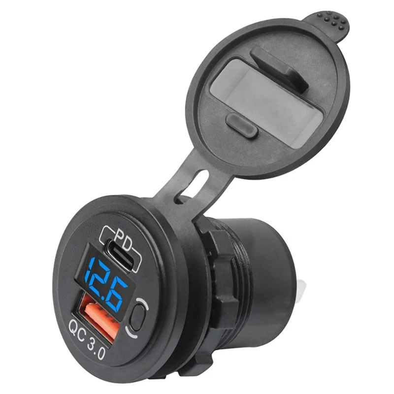 

Водонепроницаемая USB-розетка для зарядки, 10x12-24 В, 48 Вт