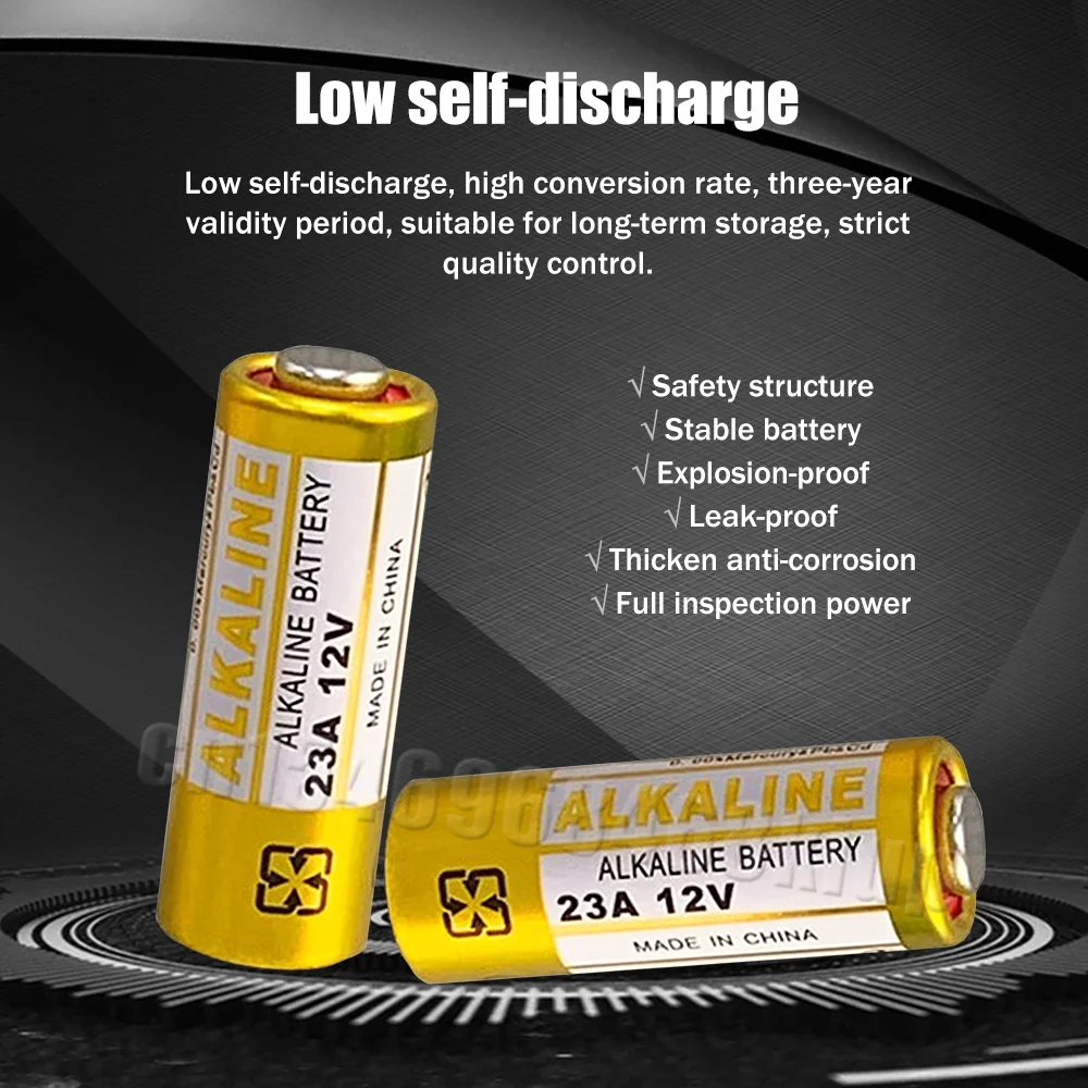 5PCS 12V 23A A23 Alkaline Battery For Doorbell Toy Remote Control 23GA A23S E23A EL12 MN21 MS21 V23GA L1028 GP23A LRV08 Dry Cell alkaline battery disposable battery