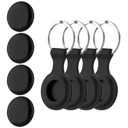 Enhanced GPS Tracker for Item Locator and Key Finder with Bluetooth Connectivity (Black - 4Pcs)