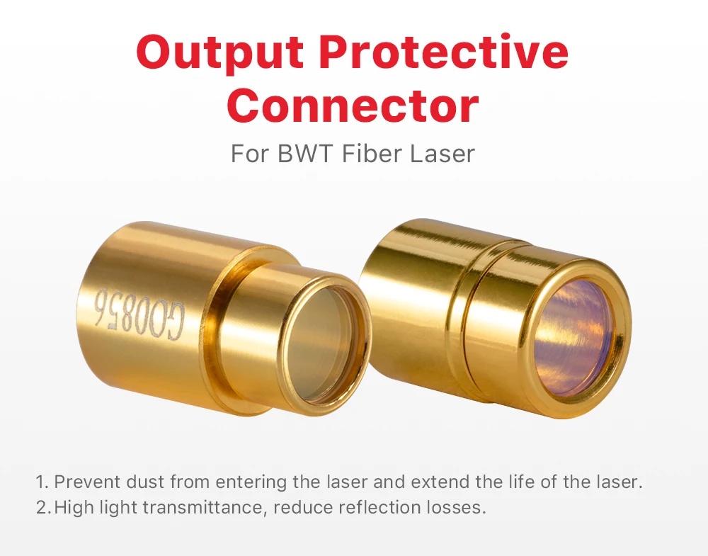 Ausgangs stecker d 12,5 h 19,3 Schutz linse d13 h18 Gruppe qbh proter ctive Windows 0-6kw für bwt Laser Source Resonator kabel – Detail 1
