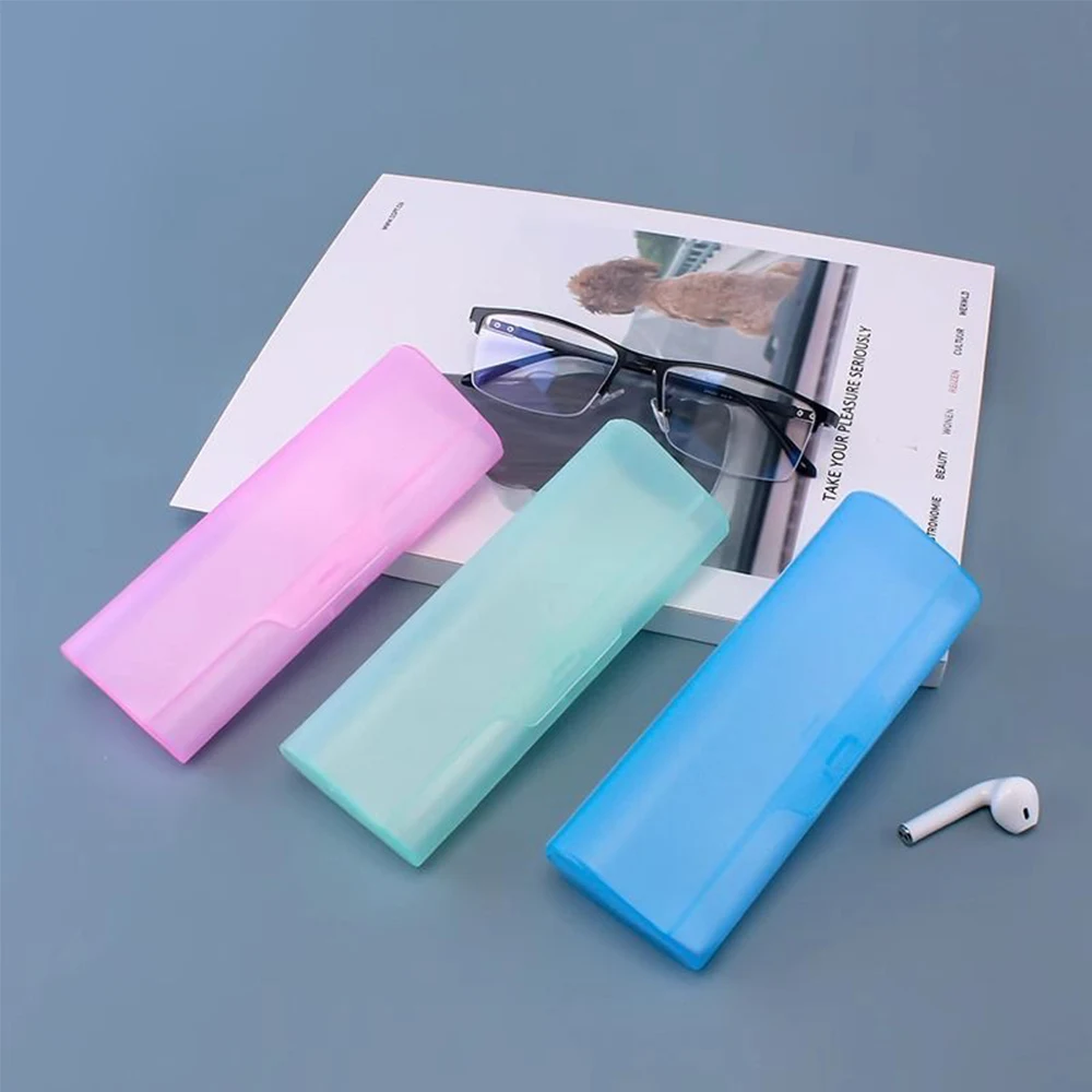 Ultra-light Plastic Glasses Case Reading Glasses Case Hard Eyeglasses Case Glasses Cover Solid Color Frosted Sunglasses Box