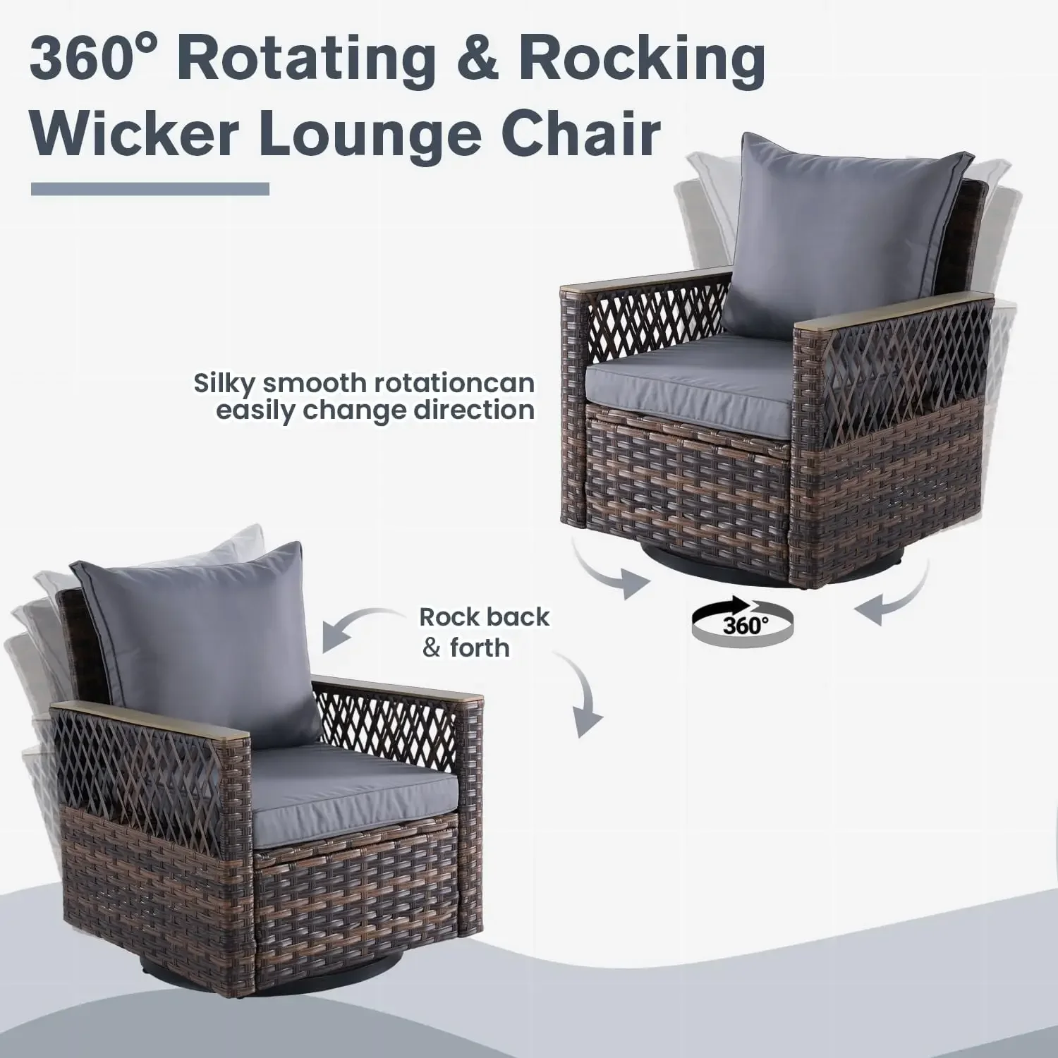 5 Pieces Patio Furniture Set, 2
