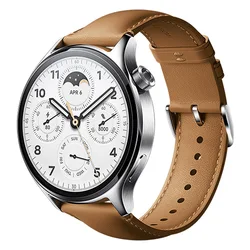 Premium Original Leather Strap - Universal 22mm Cowhide Band - Xiaomi Watch S1 Pro (Brown)
