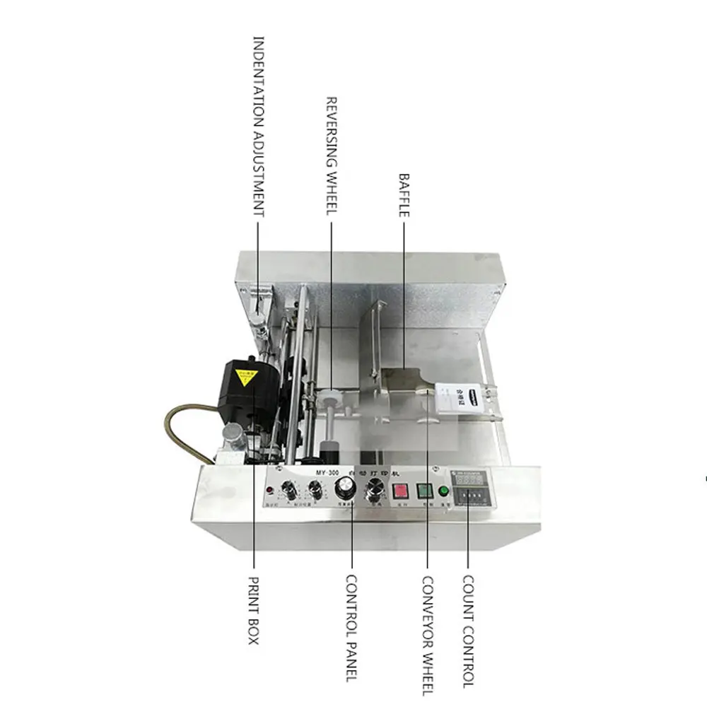 Semi-Automatic Indentation Coding Machine 8 Digits Aluminum Foil Material Coding Machine Steel Printing Coding Machine  MY-300
