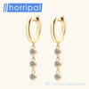 Long Tassels Moissanite Drop Earrings GRA Certified 2.5mm D VVS1 Round Cut Diamond 925 Sterling Silver Dainty Earrings for Women